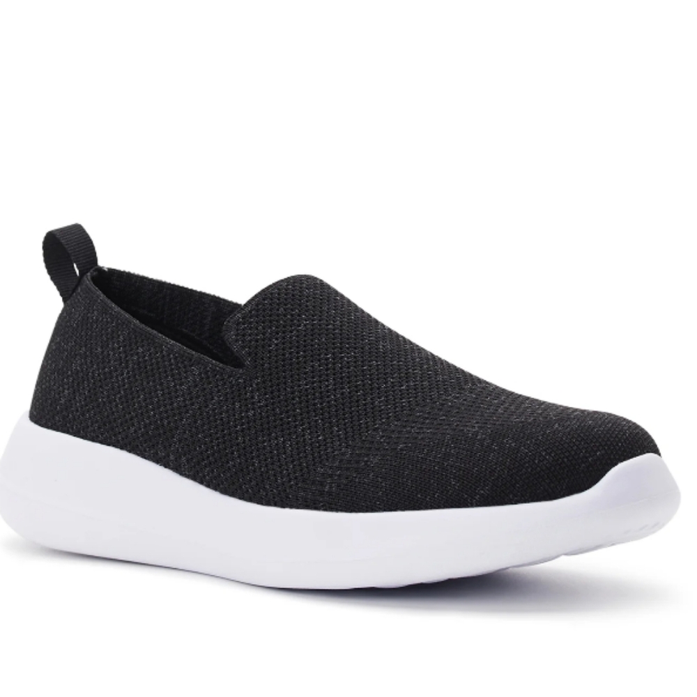 Athletic Works Woman's Comfort Low Vamp Slip On Sneakers  SIZE 11 Wide Black NWT